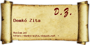 Demkó Zita névjegykártya